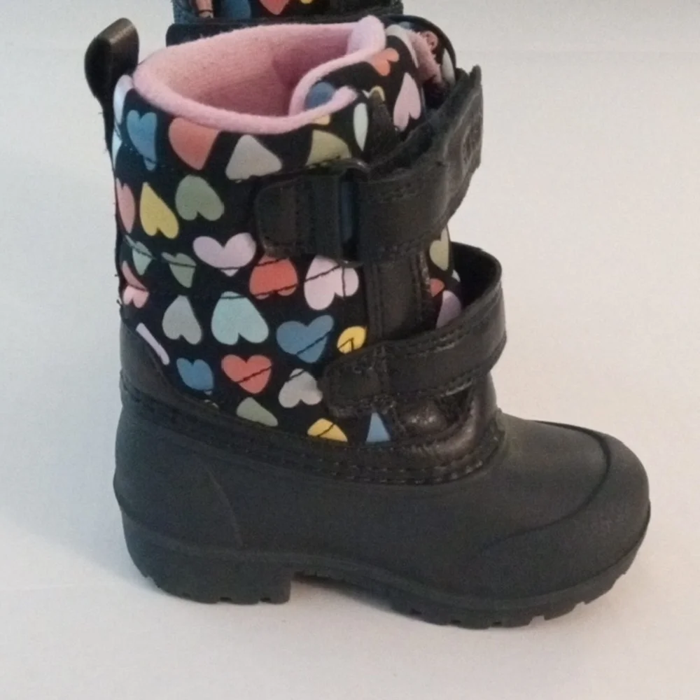 Carter's Girls  Black Multi-Heart Kids Boots